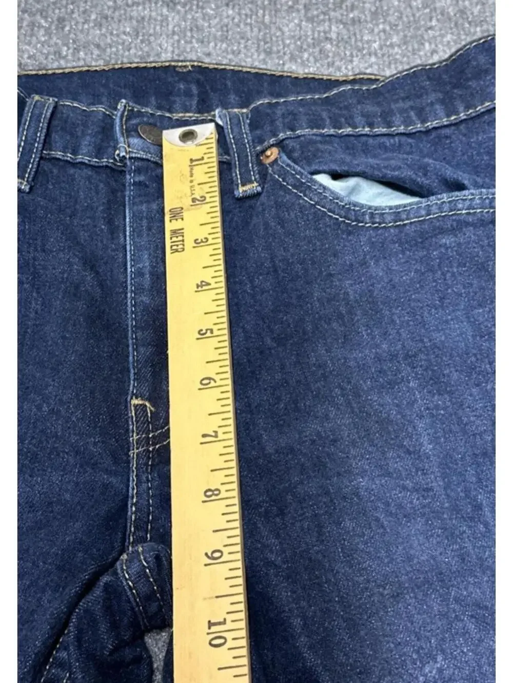 Levis 514 Jeans Mens 32 X 32 Blue Dark Wash Straight Leg 100% Cotton Denim